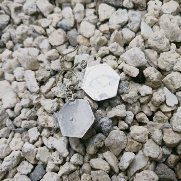 Silver with turquiose earrings 925 - Picture 10 of 10